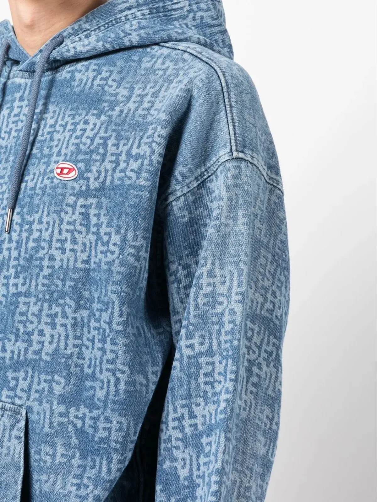 Diesel ロゴ入りドローコード付きフーディ - 画像5