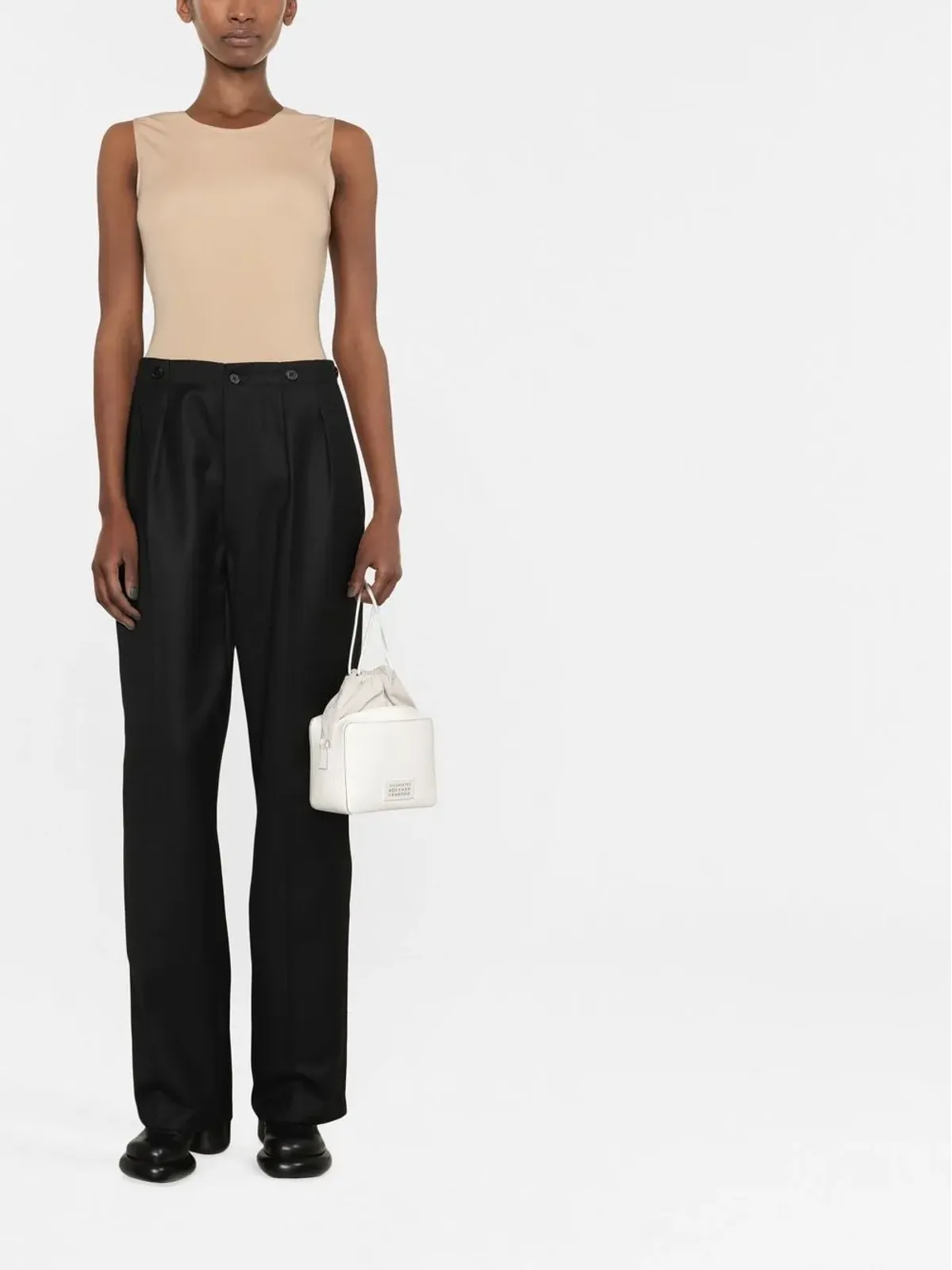 Maison Margiela 高腰テーラードパンツ - ブラック - 画像2