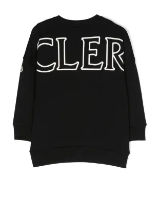 Moncler Enfant ロゴプリント スウェットシャツドレス ブラック - サムネイル2