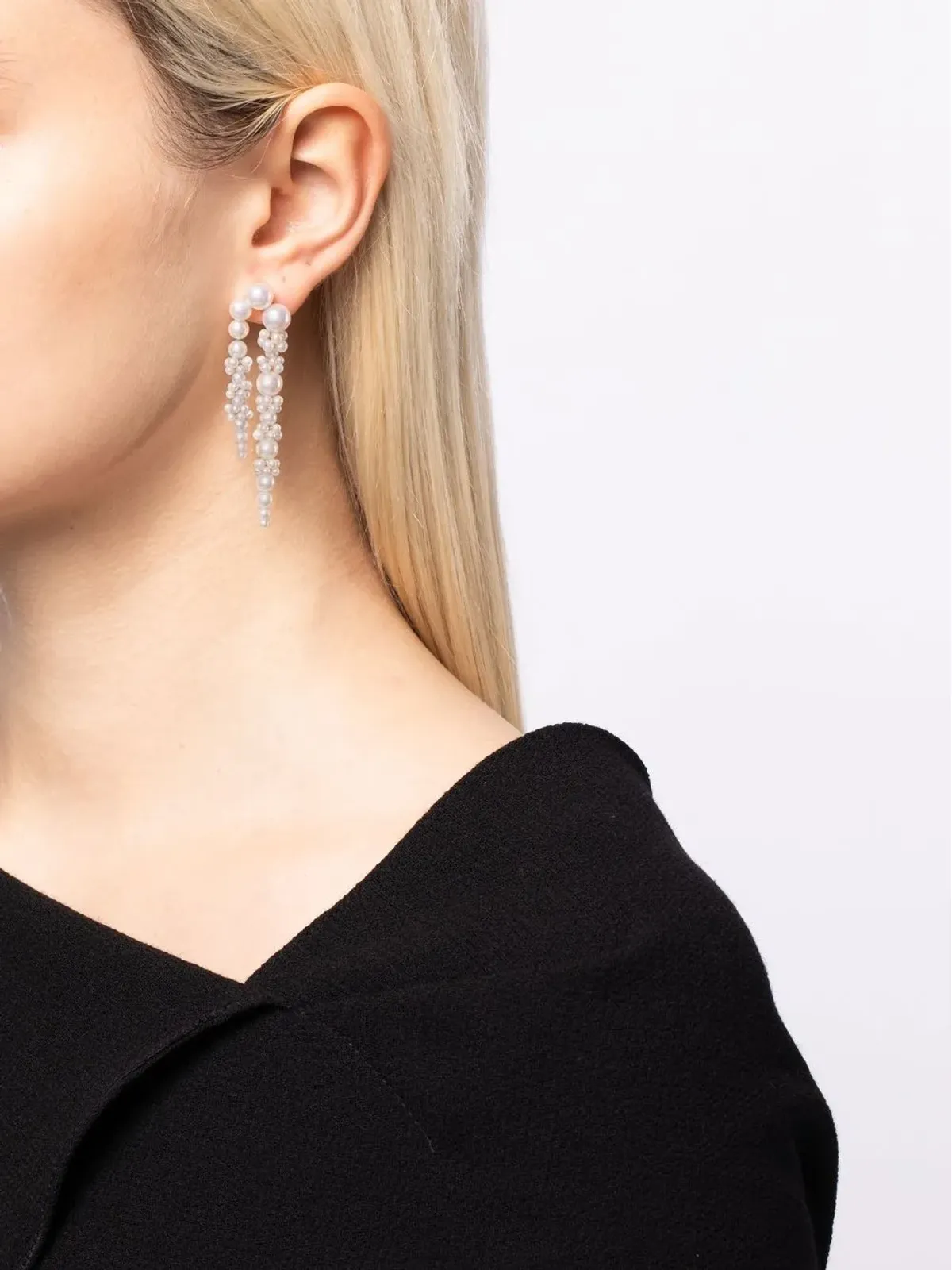 Sophie Bille Brahe Palais de Nuit 18K イエローゴールド 淡水パール ドロップ イヤリング - White - 画像2