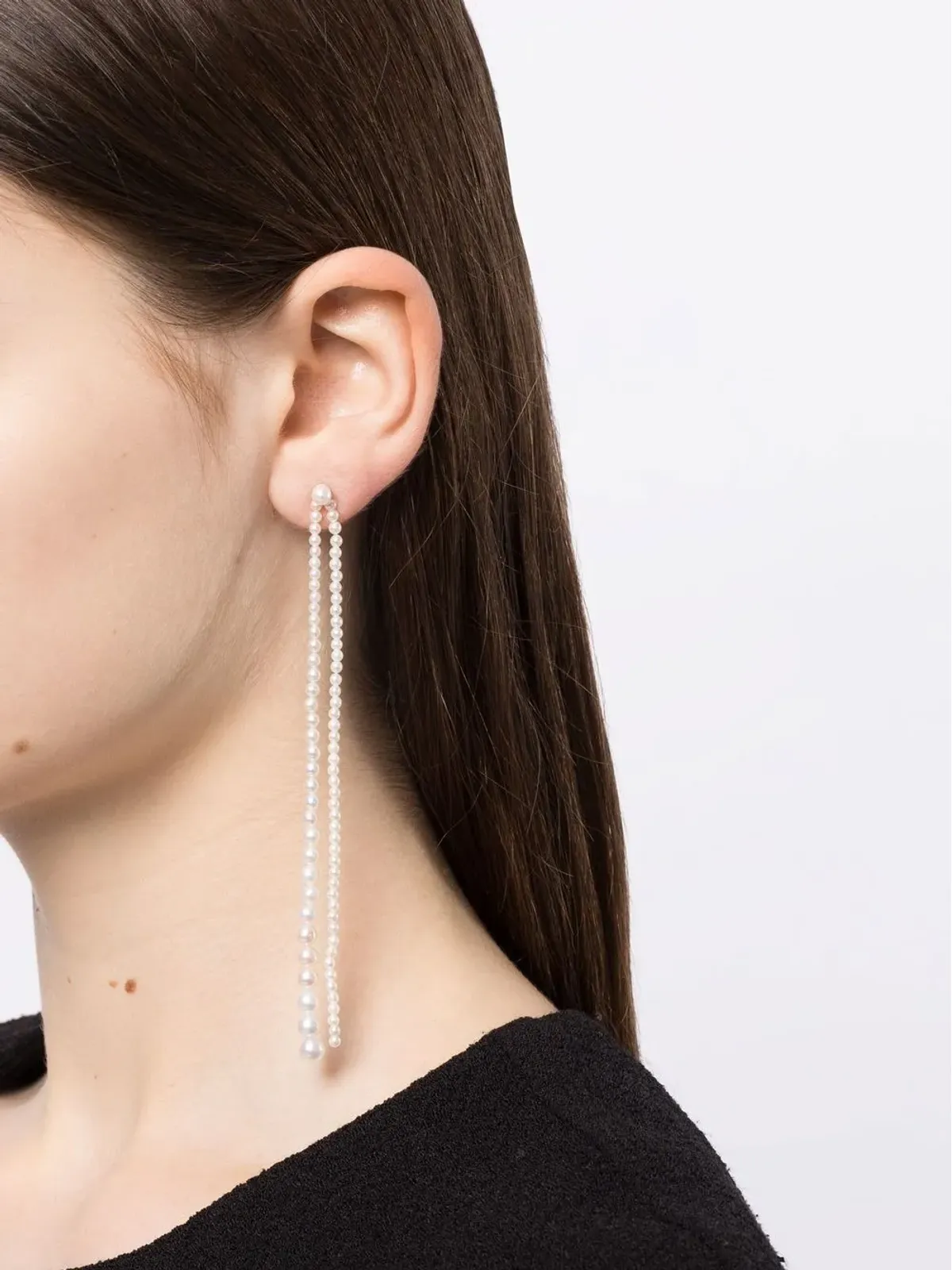 Sophie Bille Brahe Promenade de Perles ドロップイヤリング - White - 画像2