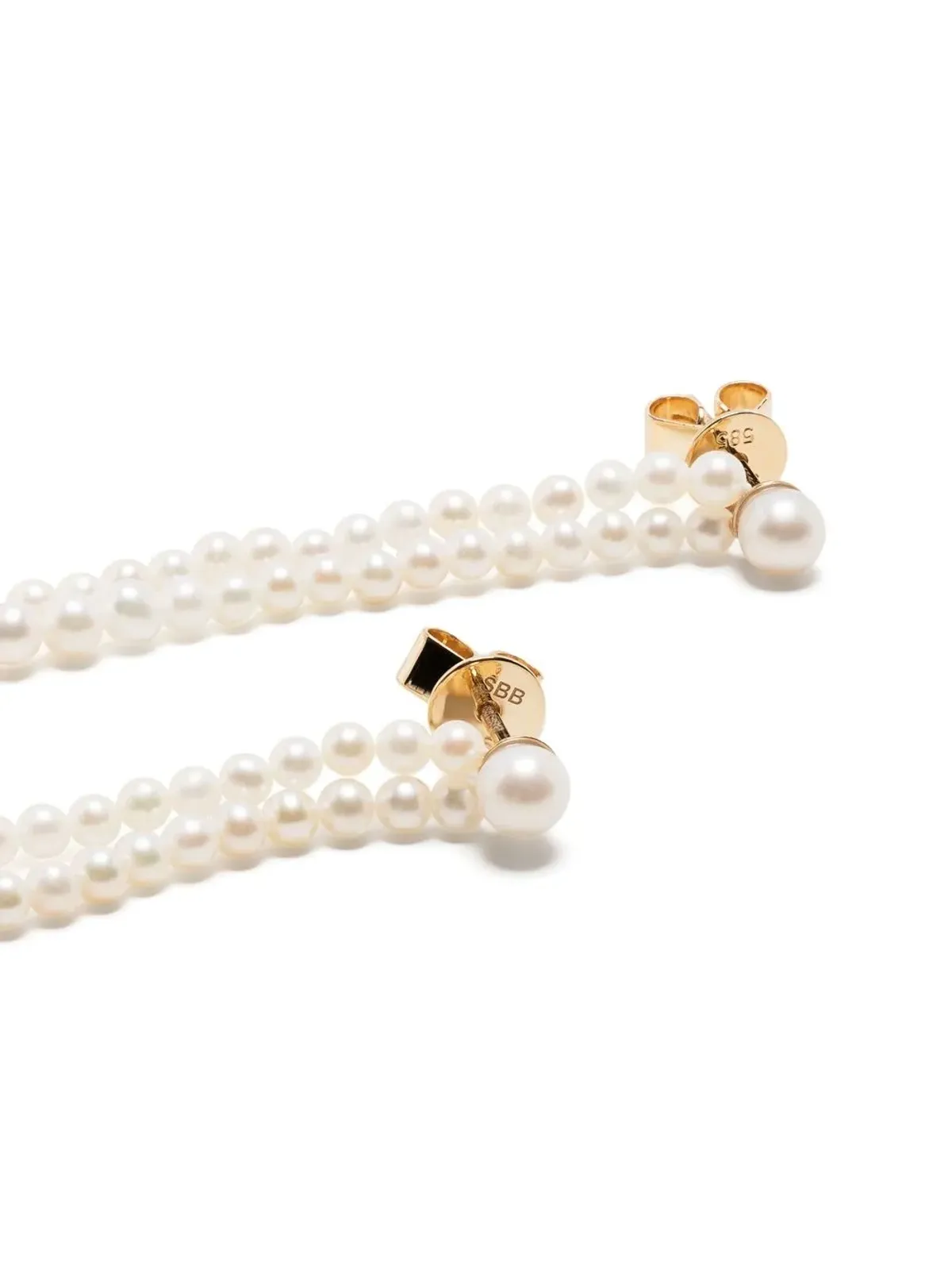 Sophie Bille Brahe Promenade de Perles ドロップイヤリング - White - 画像4