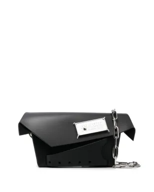Maison Margiela Snatched レザーショルダーバッグ - ブラック - サムネイル1