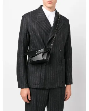 Maison Margiela Snatched レザーショルダーバッグ - ブラック - サムネイル2