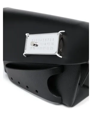 Maison Margiela Snatched レザーショルダーバッグ - ブラック - サムネイル4