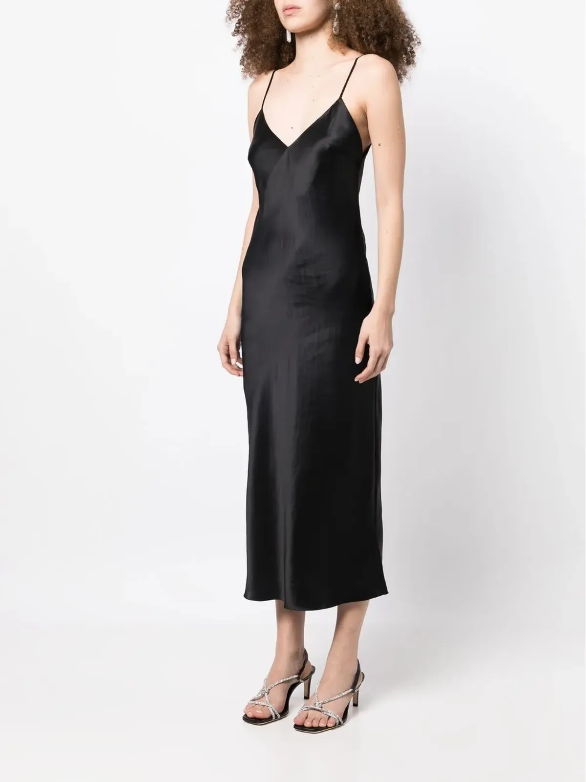 Gilda & Pearl ソフィー ミディスリップドレス ブラック - 画像3