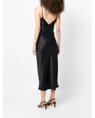 Gilda & Pearl ソフィー ミディスリップドレス ブラック - サムネイル4