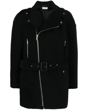Saint Laurent ノッチドカラー ジップファスナー付きコート - サムネイル1