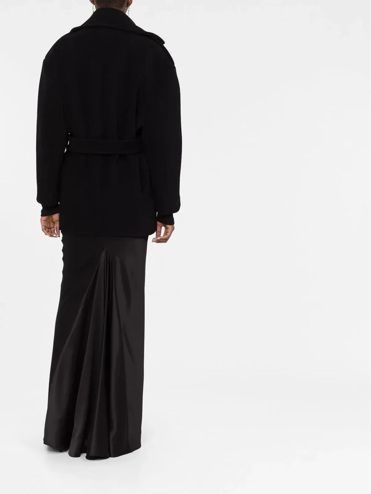 Saint Laurent ノッチドカラー ジップファスナー付きコート - 画像4
