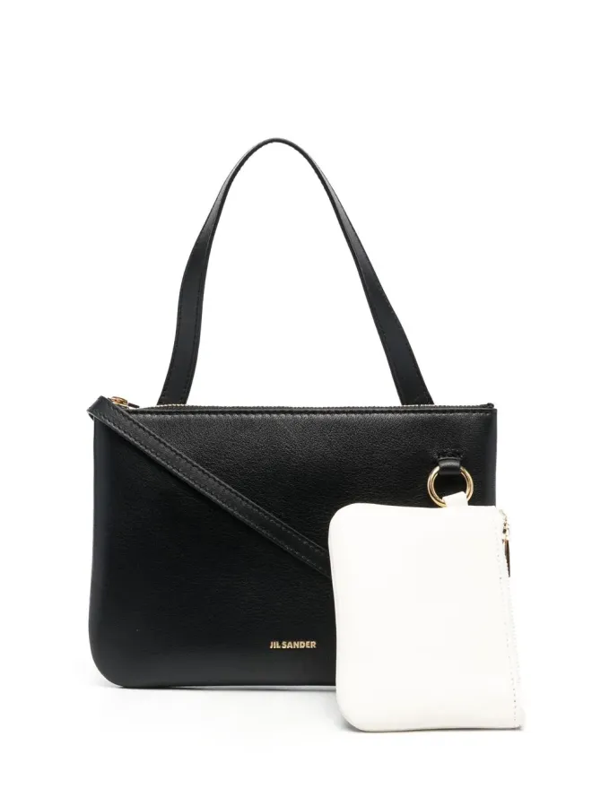Jil Sander Jil Sander ナッパレザー ロゴプリント バッグ - ブラックの商品画像