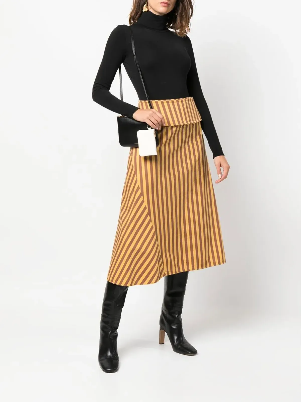 Jil Sander ナッパレザー ロゴプリント バッグ - ブラック - 画像2