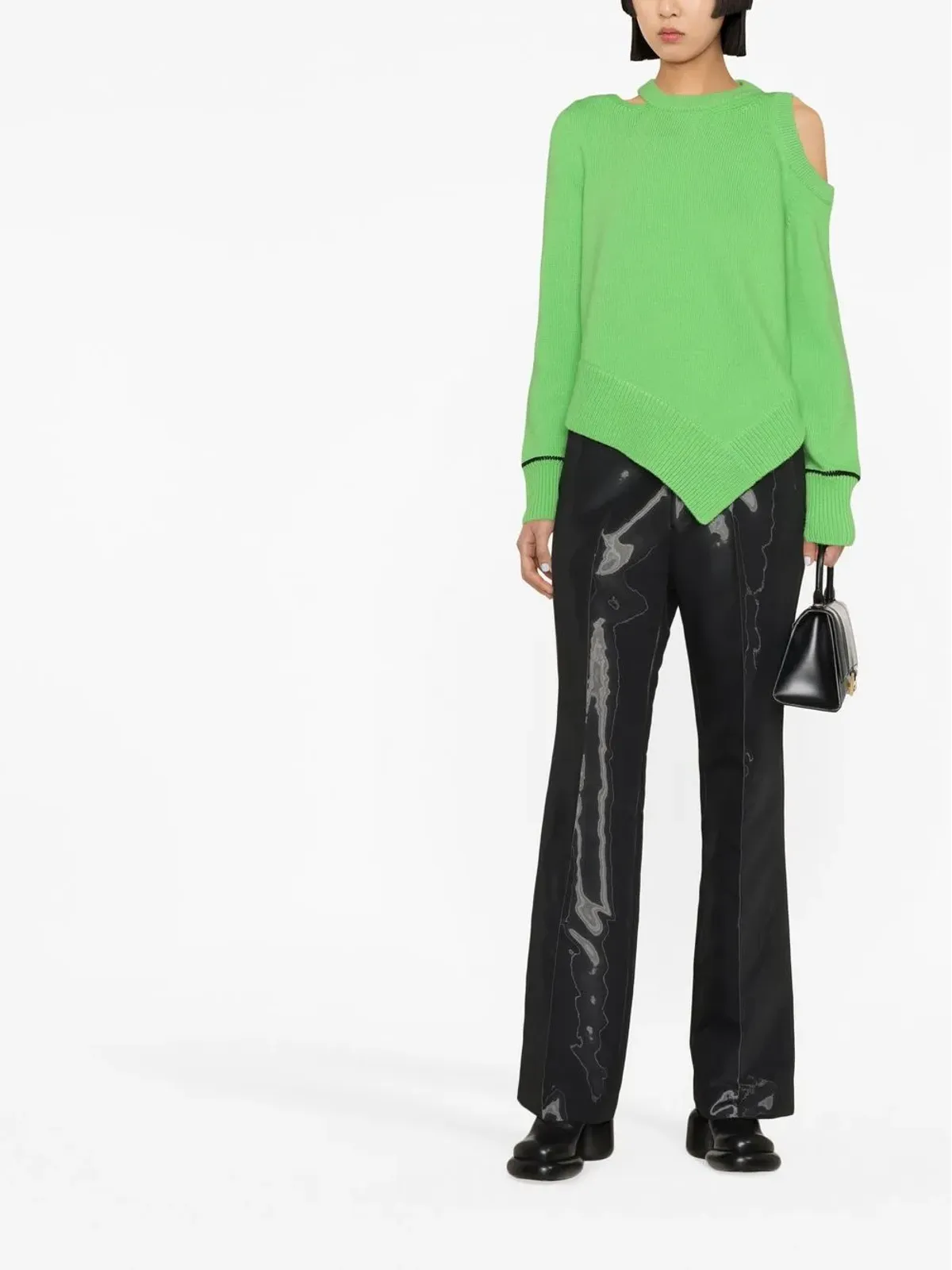 Alexander McQueen コールドショルダー ウールジャンパー - 画像2