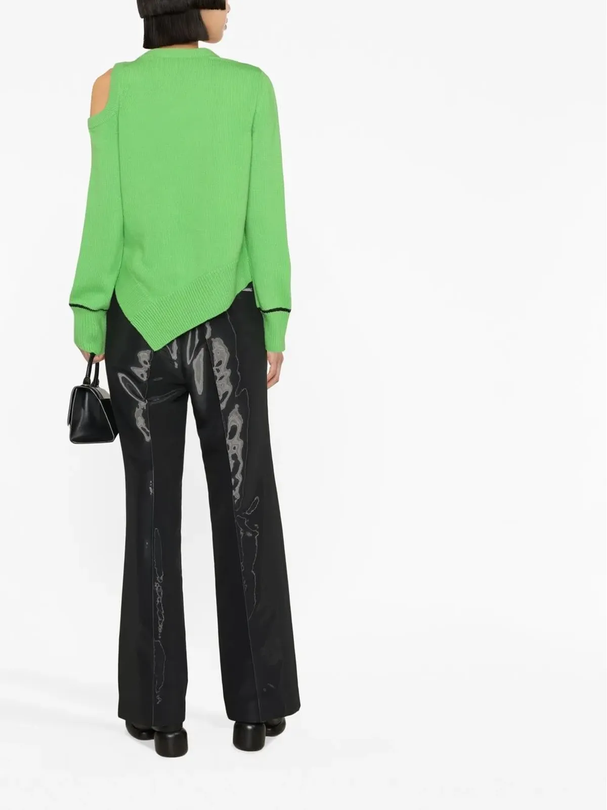 Alexander McQueen コールドショルダー ウールジャンパー - 画像3