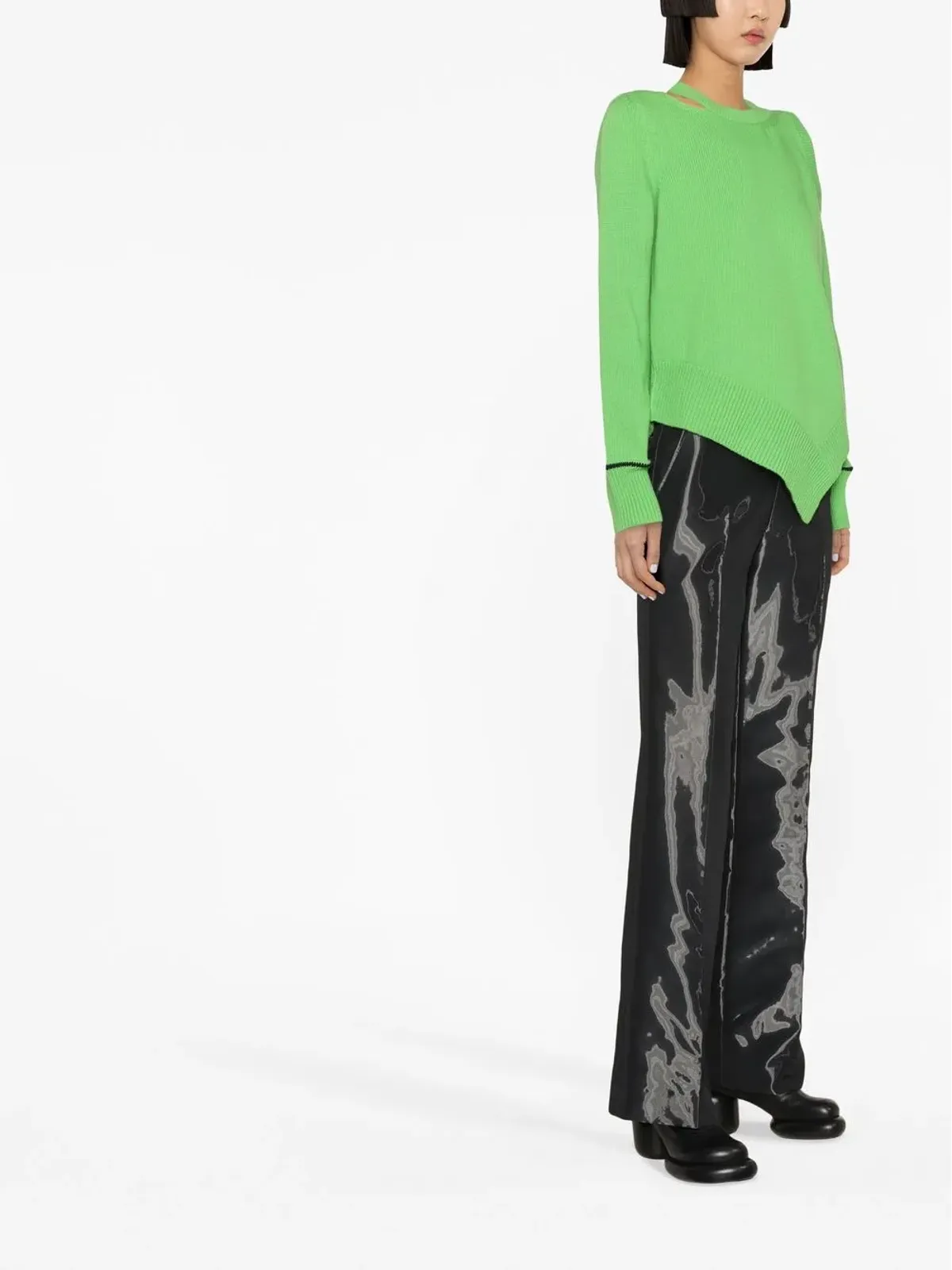 Alexander McQueen コールドショルダー ウールジャンパー - 画像4