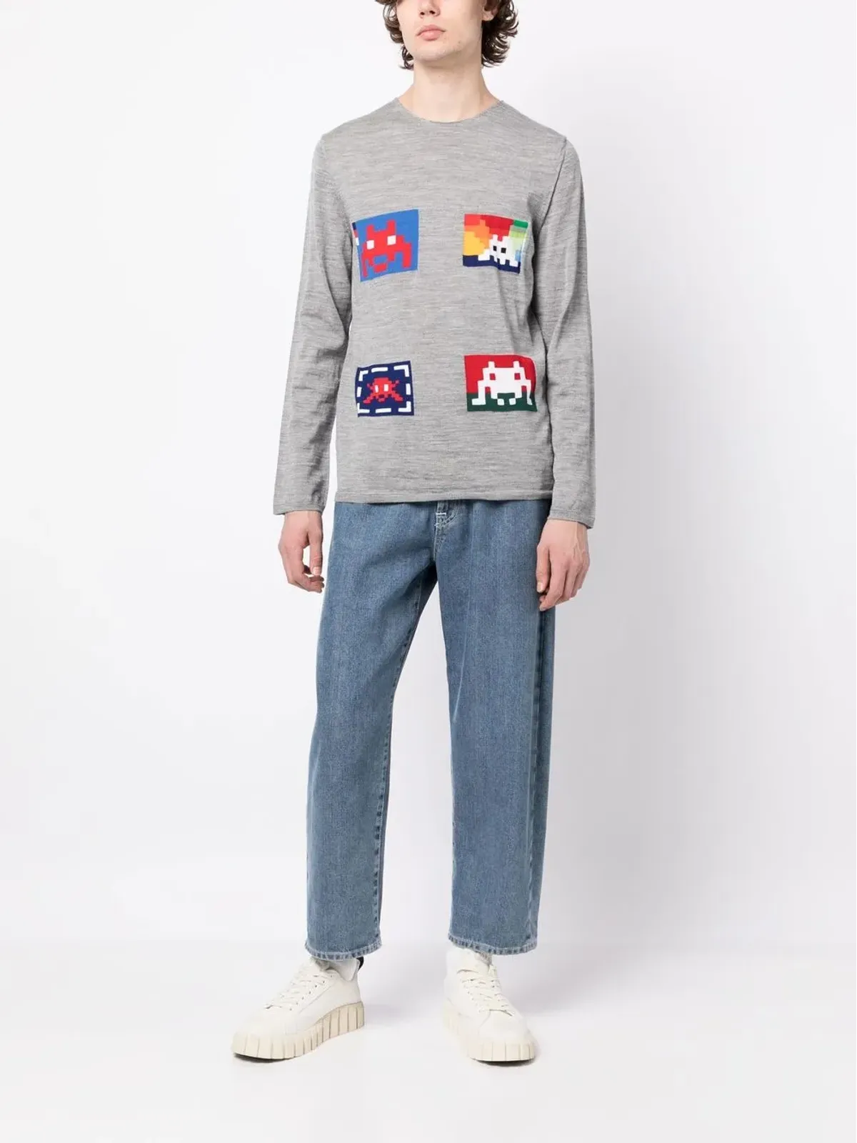 Comme Des Garçons Shirt グラフィックプリント細編みセーター - 画像2