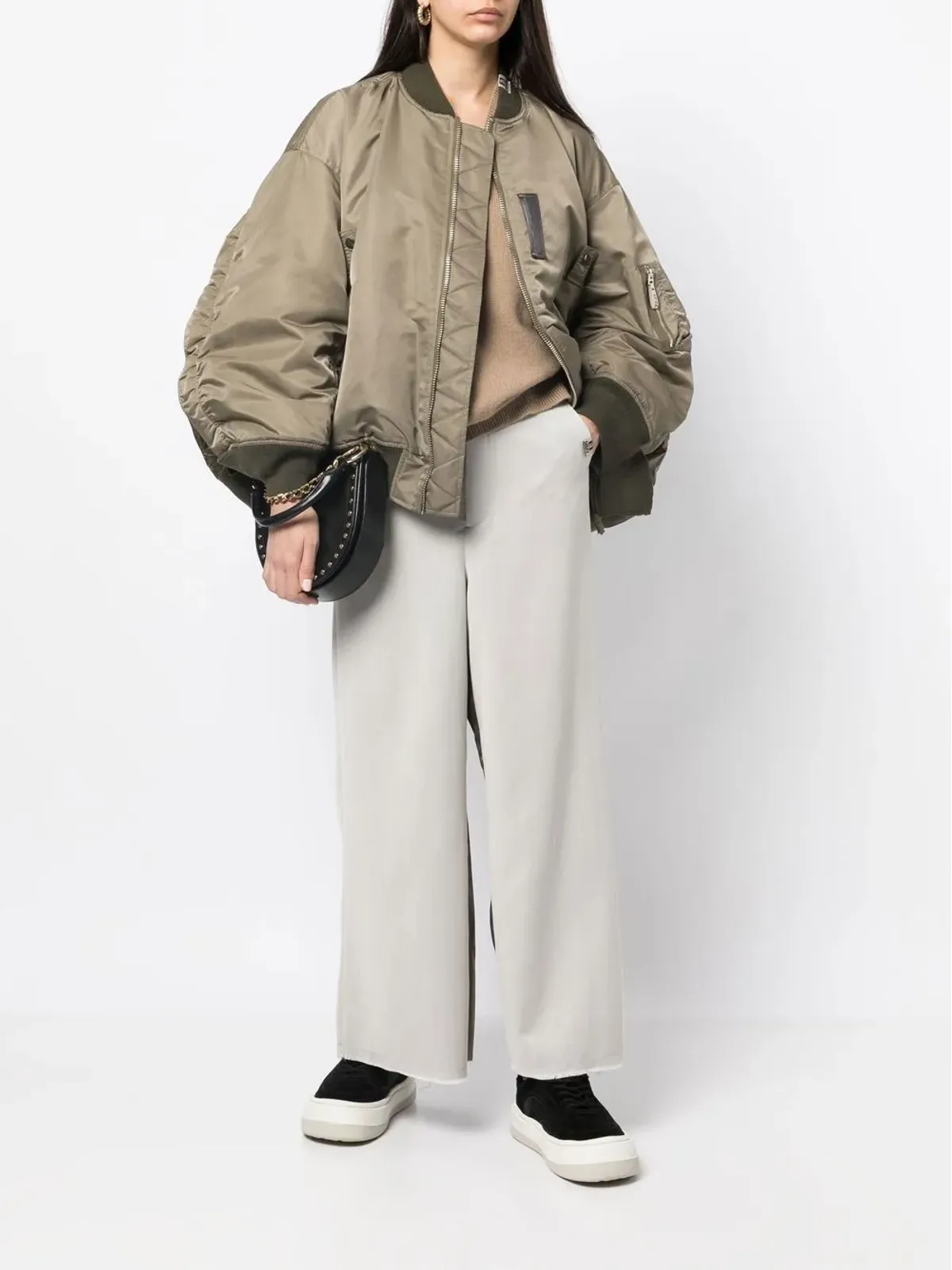 Maison MIHARA YASUHIRO ベルト付きワイドレッグパンツ - 画像2