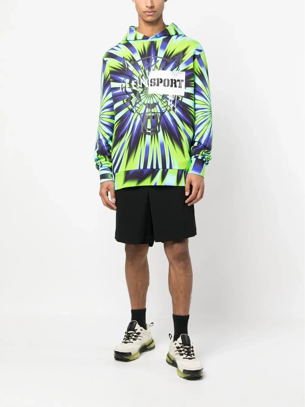 Plein Sport タイダイプリント プルオーバー フーディー - 画像2