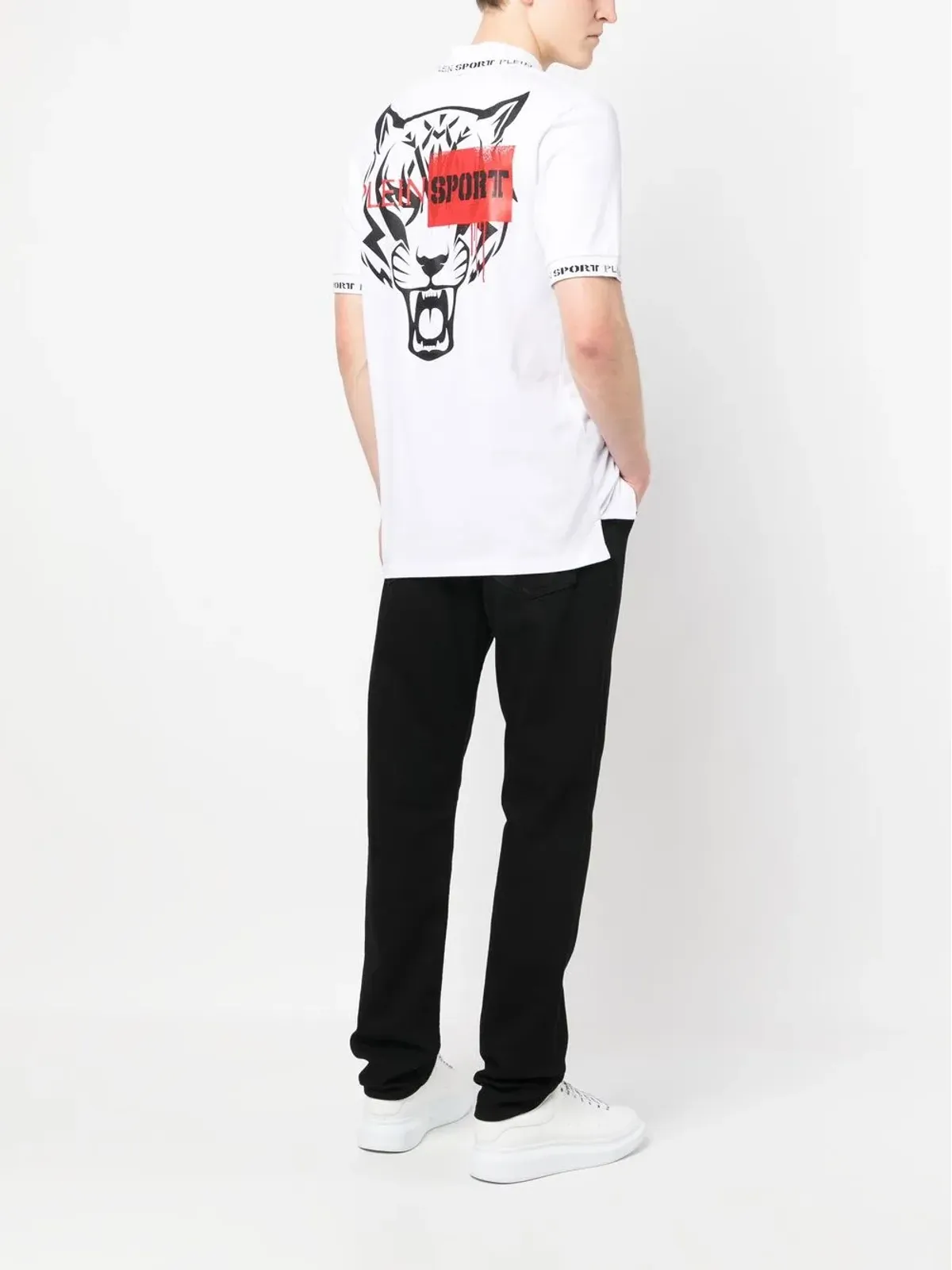 Plein Sport ロゴパッチ 半袖ポロシャツ - White - 画像2