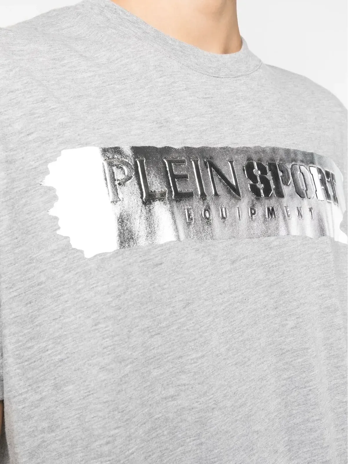 Plein Sport デボスドロゴ入り 半袖Tシャツ グレー - 画像5