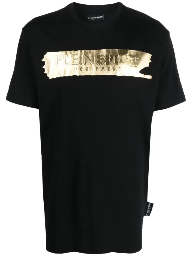 Plein Sport Plein Sport ロゴプリント半袖Tシャツ - ブラックの商品画像