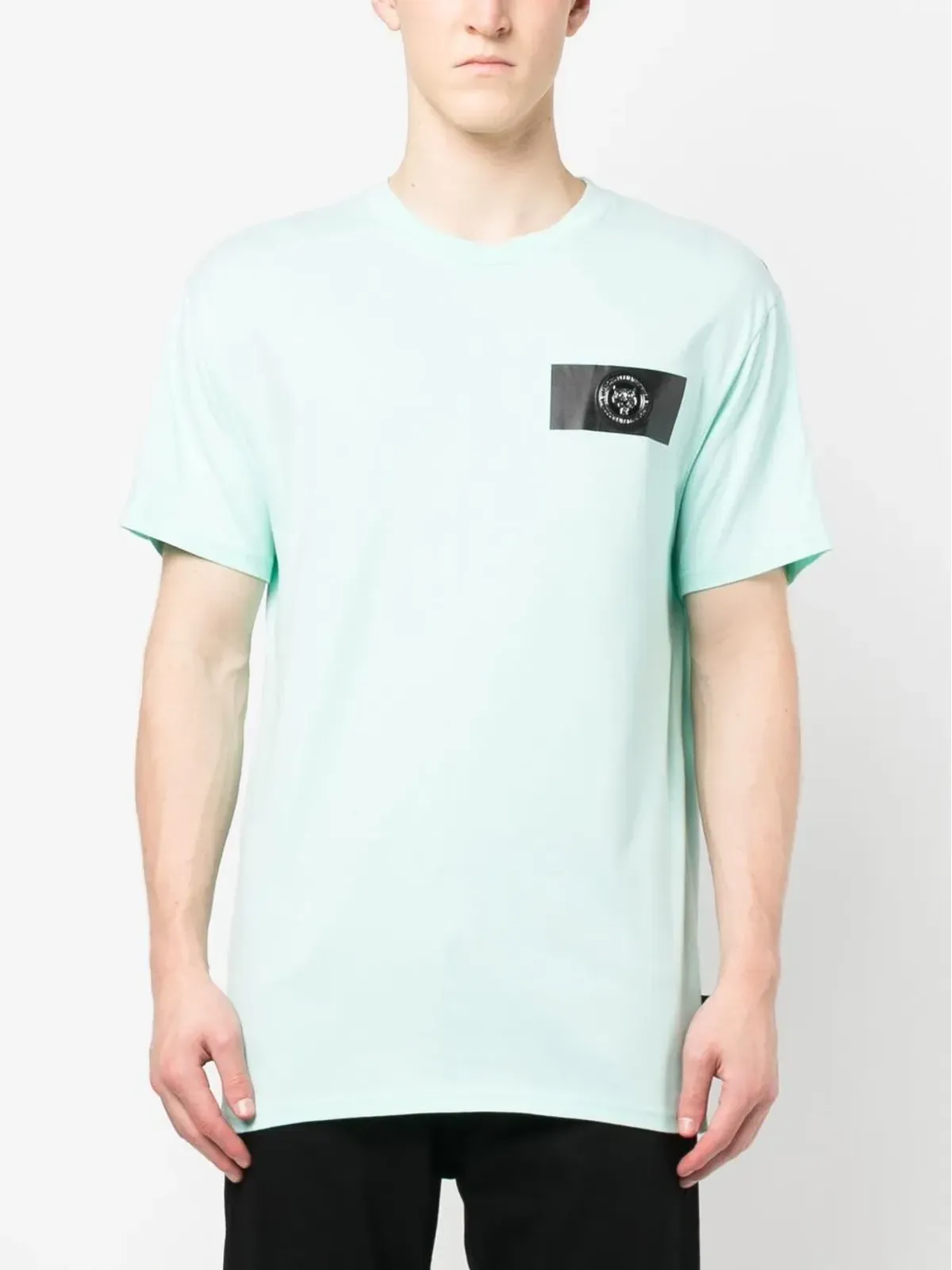 Plein Sport ロゴパッチ 半袖Tシャツ グリーン - 画像3