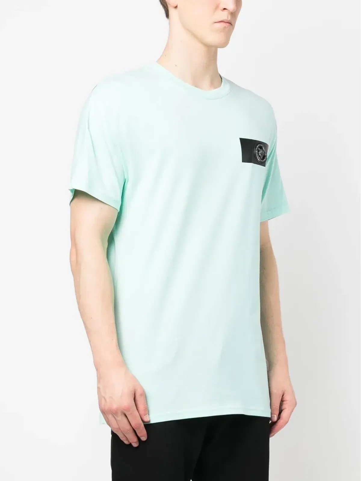 Plein Sport ロゴパッチ 半袖Tシャツ グリーン - 画像4