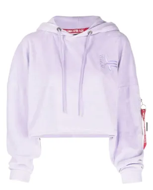 Alpha Industries クロップドベルベットフーディー - サムネイル1