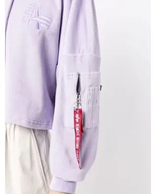 Alpha Industries クロップドベルベットフーディー - サムネイル5