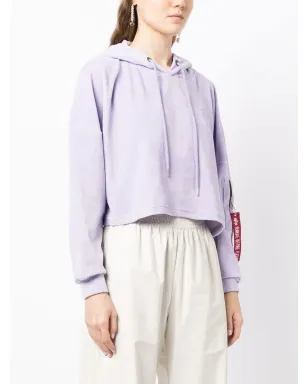 Alpha Industries クロップドベルベットフーディー - サムネイル3