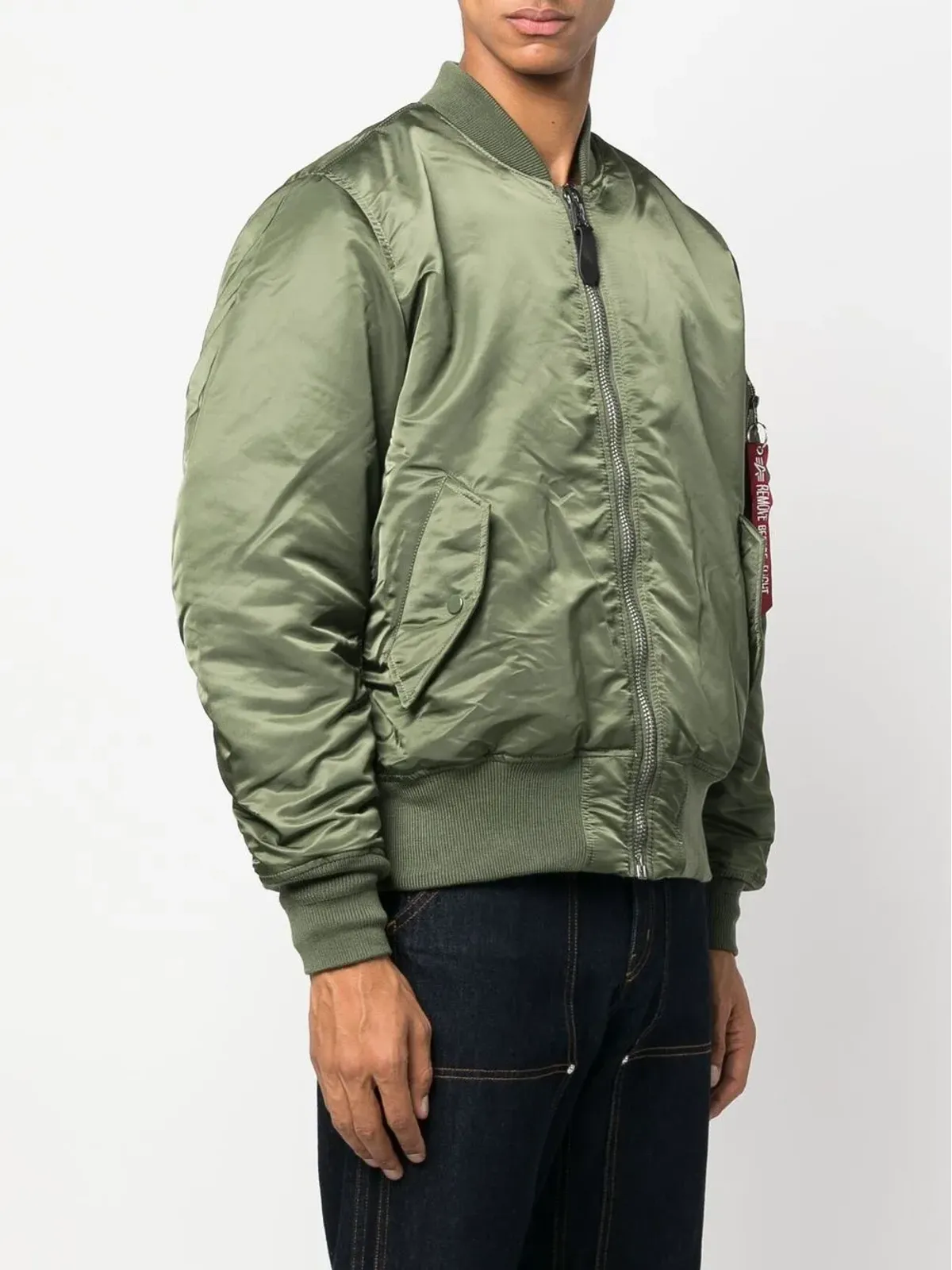 Alpha Industries MA-1リバーシブルボンバージャケット - グリーン - 画像3