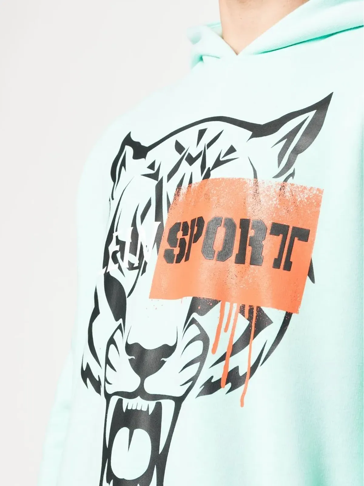Plein Sport 虎柄モチーフ ロングスリーブ フーディ - 画像5