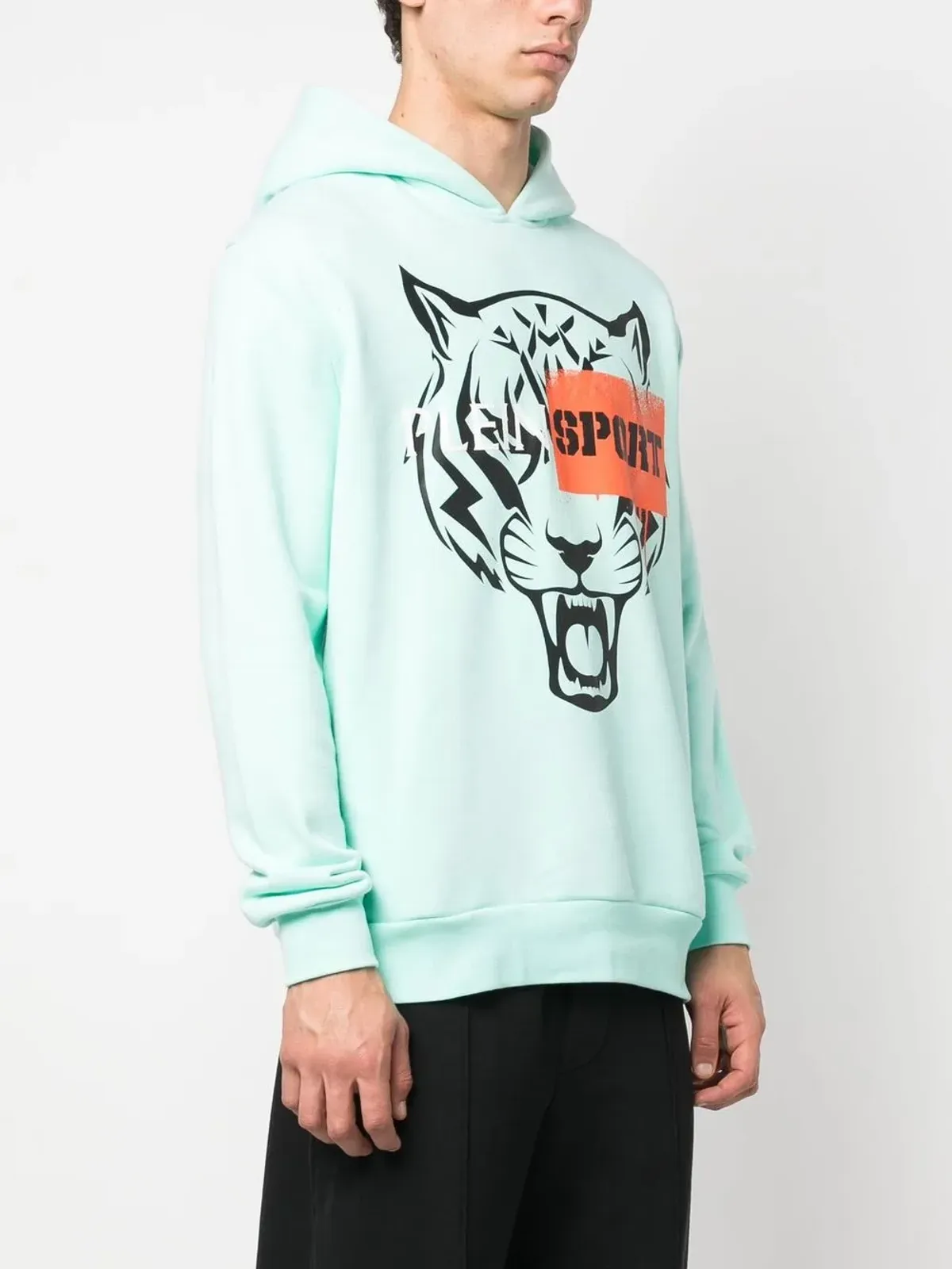 Plein Sport 虎柄モチーフ ロングスリーブ フーディ - 画像3