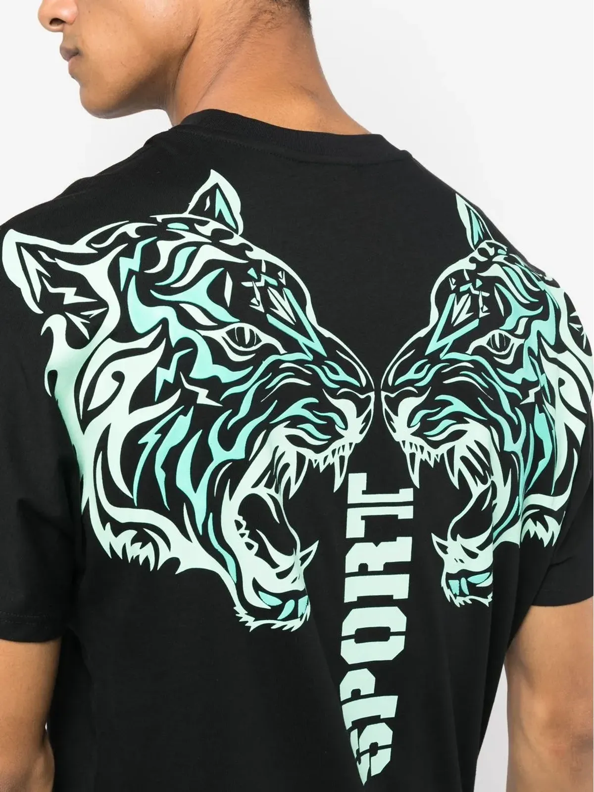 Plein Sport タイガープリント半袖Tシャツ - ブラック - 画像5