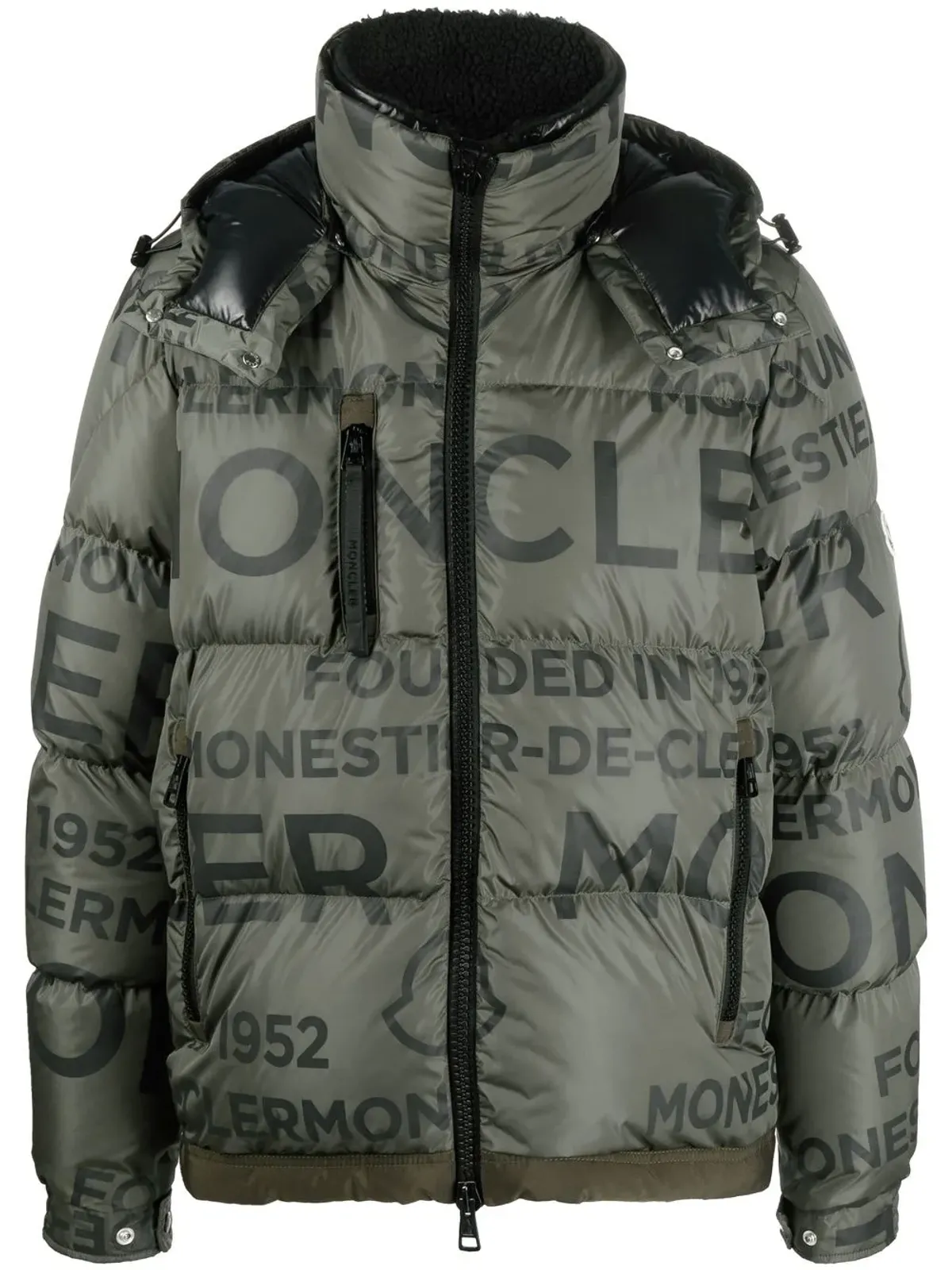 Moncler ロゴプリント パデッドジャケット - 画像1