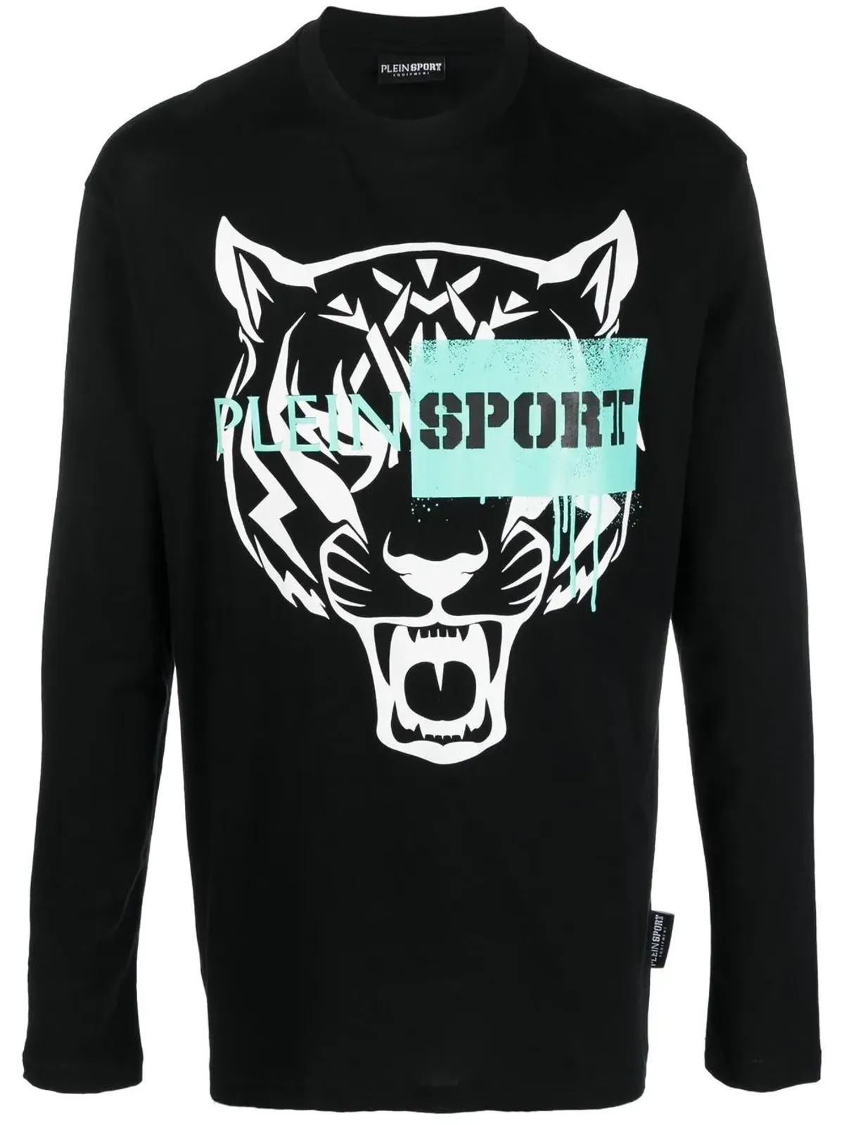 Plein Sport タイガーモチーフ・長袖Tシャツ（ブラック） - 画像1