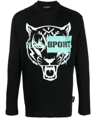 Plein Sport タイガーモチーフ・長袖Tシャツ（ブラック） - サムネイル1