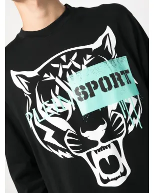 Plein Sport タイガーモチーフ・長袖Tシャツ（ブラック） - サムネイル5