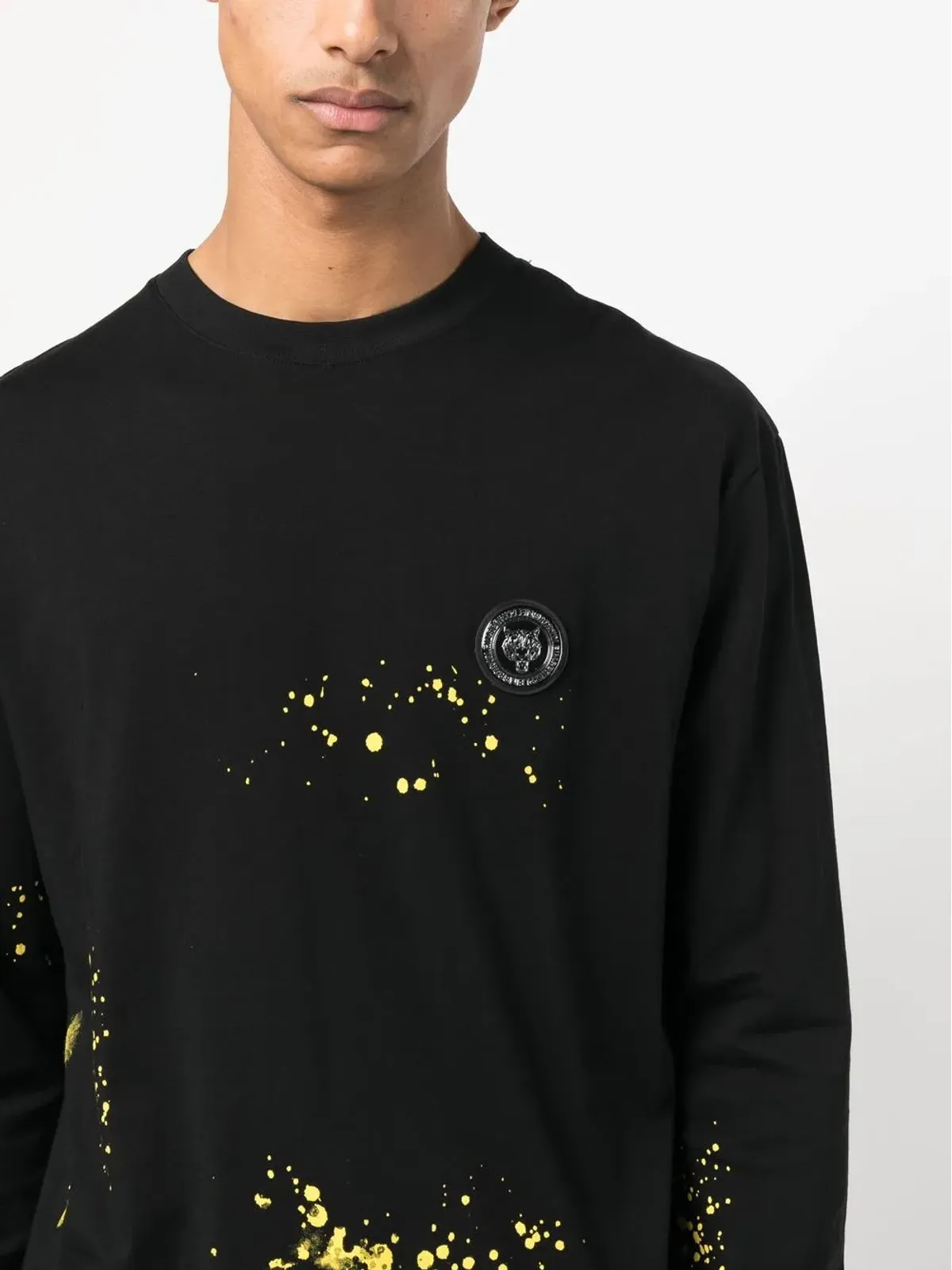 Plein Sport ペイントスプラター プリント長袖Tシャツ - 画像5