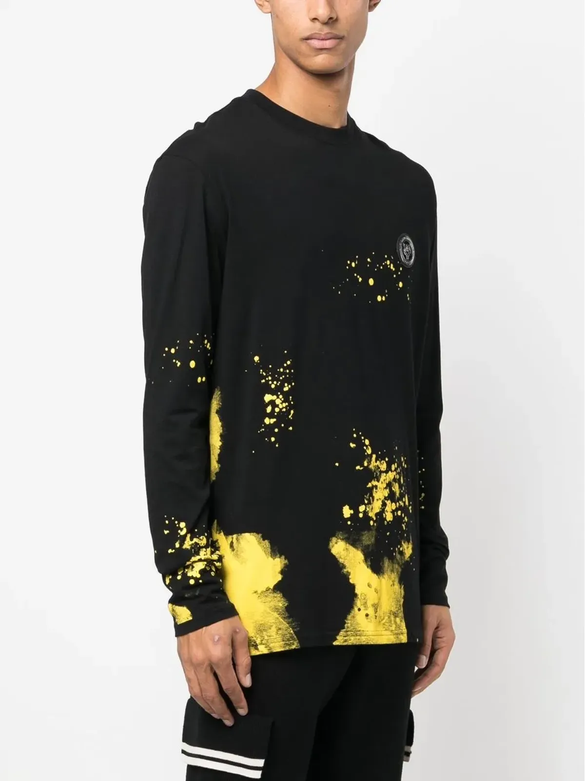 Plein Sport ペイントスプラター プリント長袖Tシャツ - 画像3