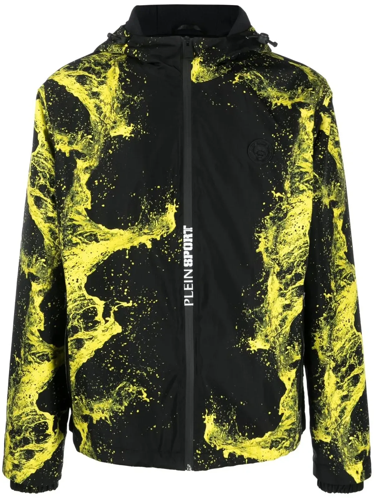 Plein Sport グラフィックプリント ジップアップ フード付きジャケット - 画像1