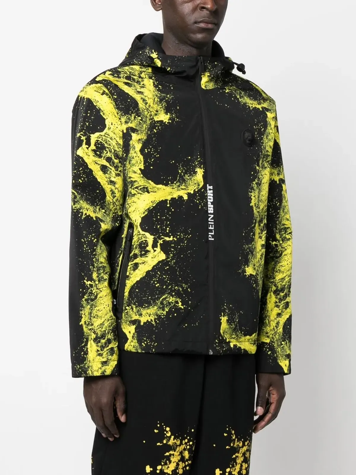 Plein Sport グラフィックプリント ジップアップ フード付きジャケット - 画像3