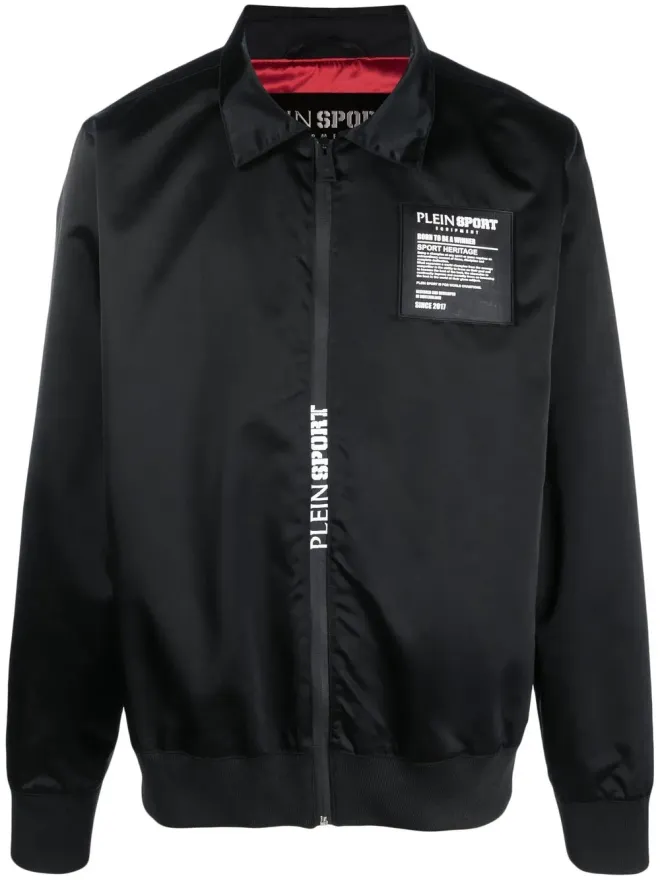Plein Sport Plein Sport ロゴパッチジップアップシャツジャケットの商品画像