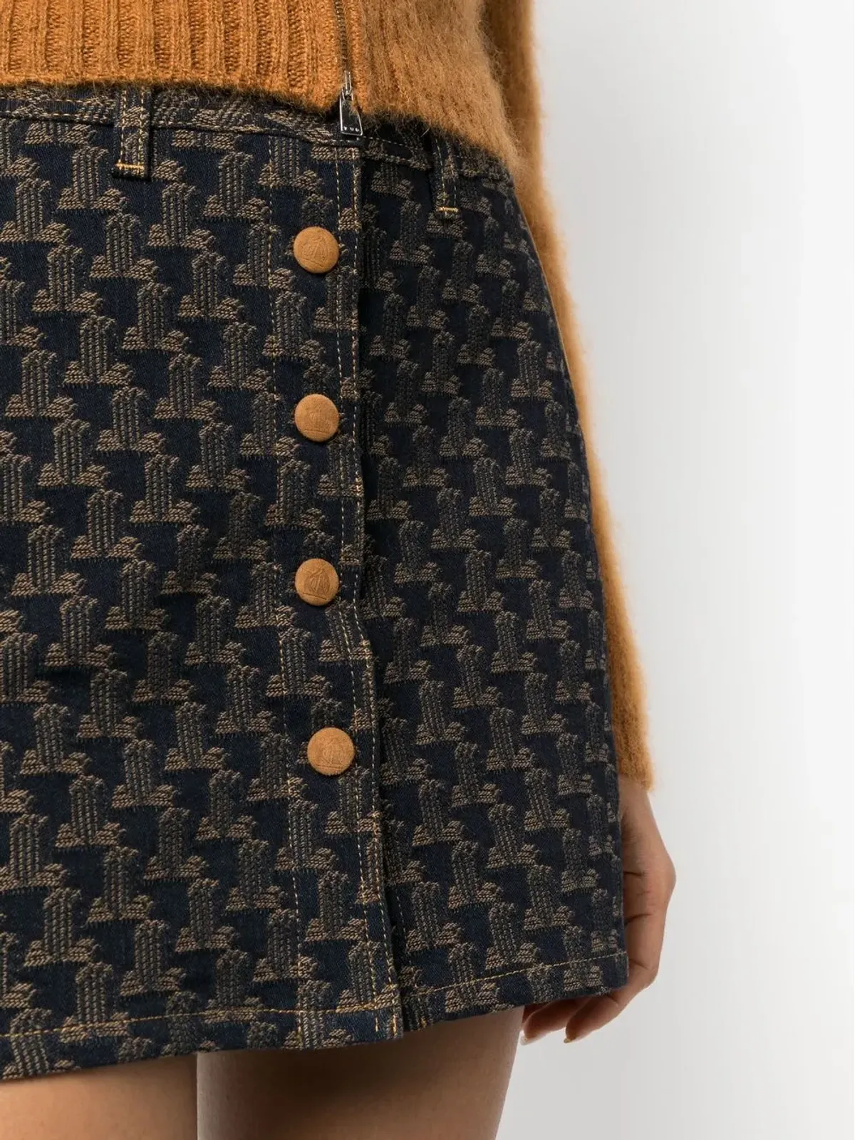 Lanvin ロゴジャカード デニムスカート - 画像5