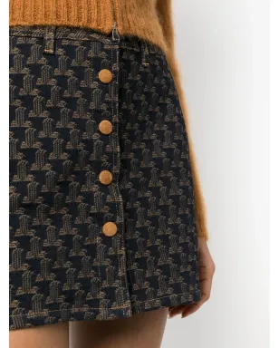 Lanvin ロゴジャカード デニムスカート - サムネイル5