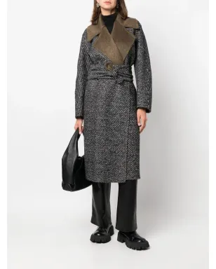 Max Mara リバーシブル ベルト付き ミドル丈コート - ブラック - サムネイル2