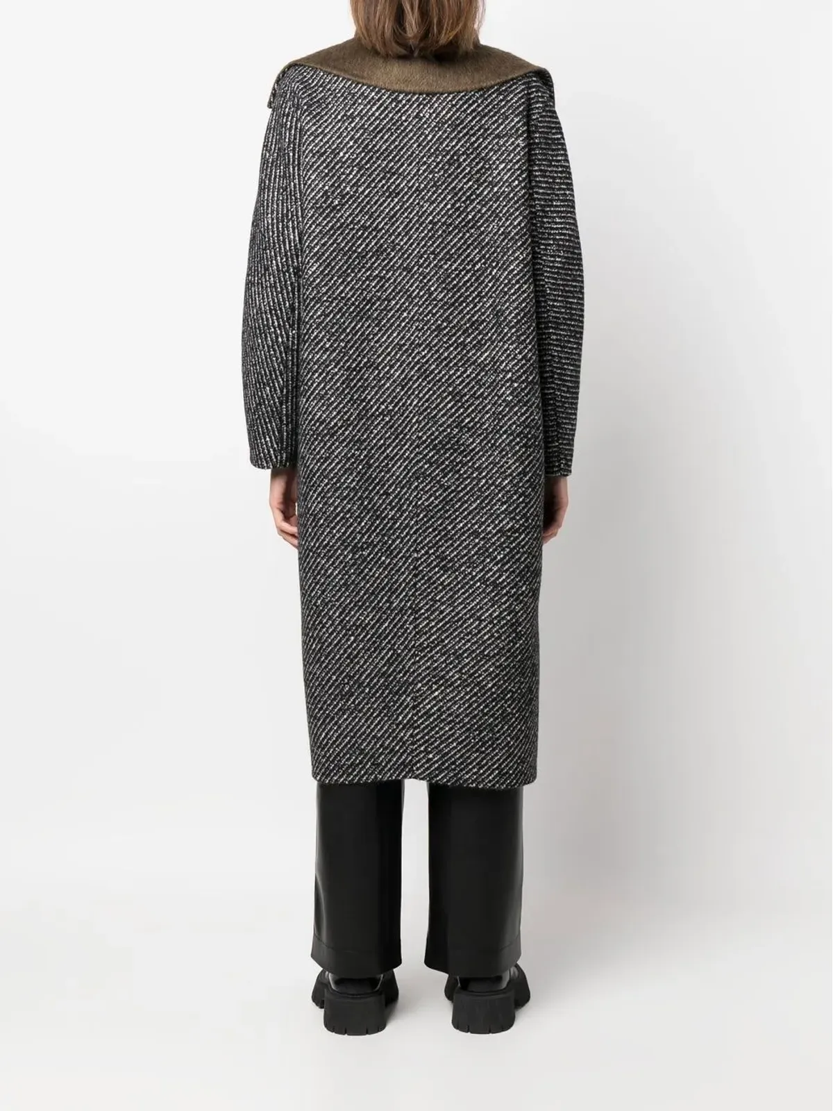 Max Mara リバーシブル ベルト付き ミドル丈コート - ブラック - 画像4