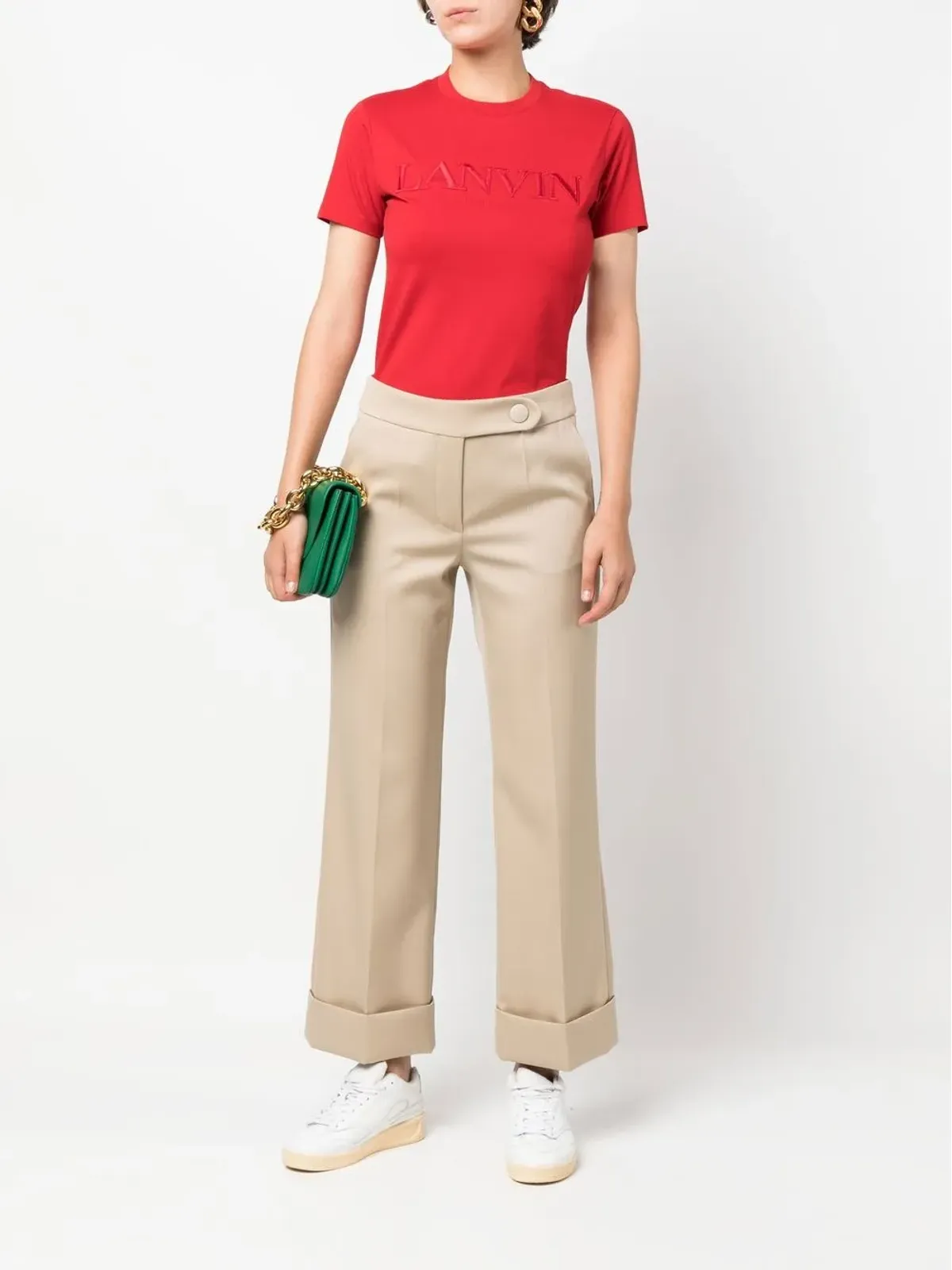 Lanvin ミッドライズ クロップド ウールパンツ - 画像2