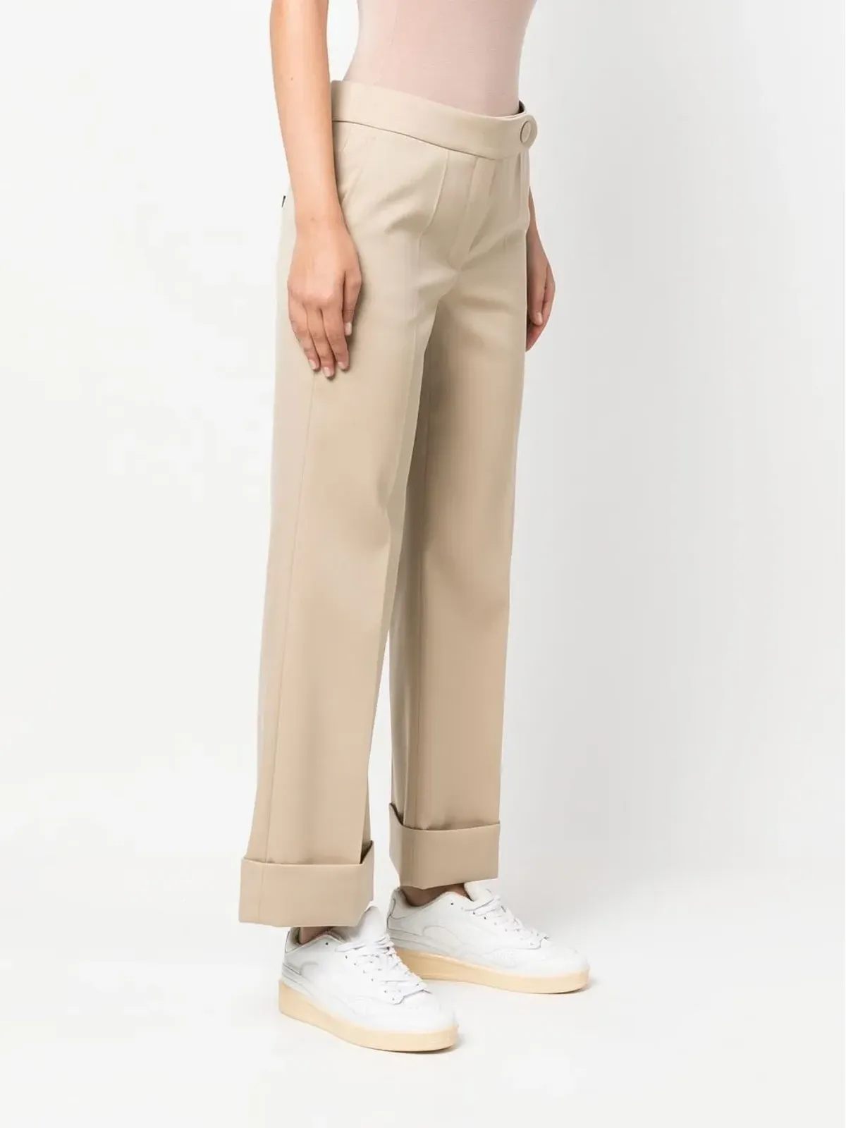 Lanvin ミッドライズ クロップド ウールパンツ - 画像3