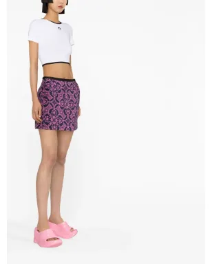 Marine Serre タオル地ジャカードミニスカート - サムネイル3