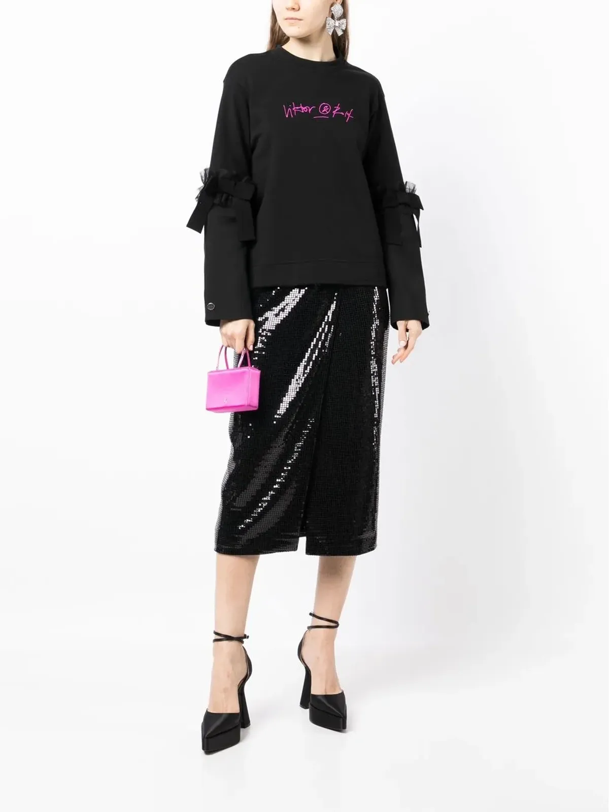 Viktor & Rolf エンブロイダードロゴディテール スウェットシャツ - ブラック - 画像2